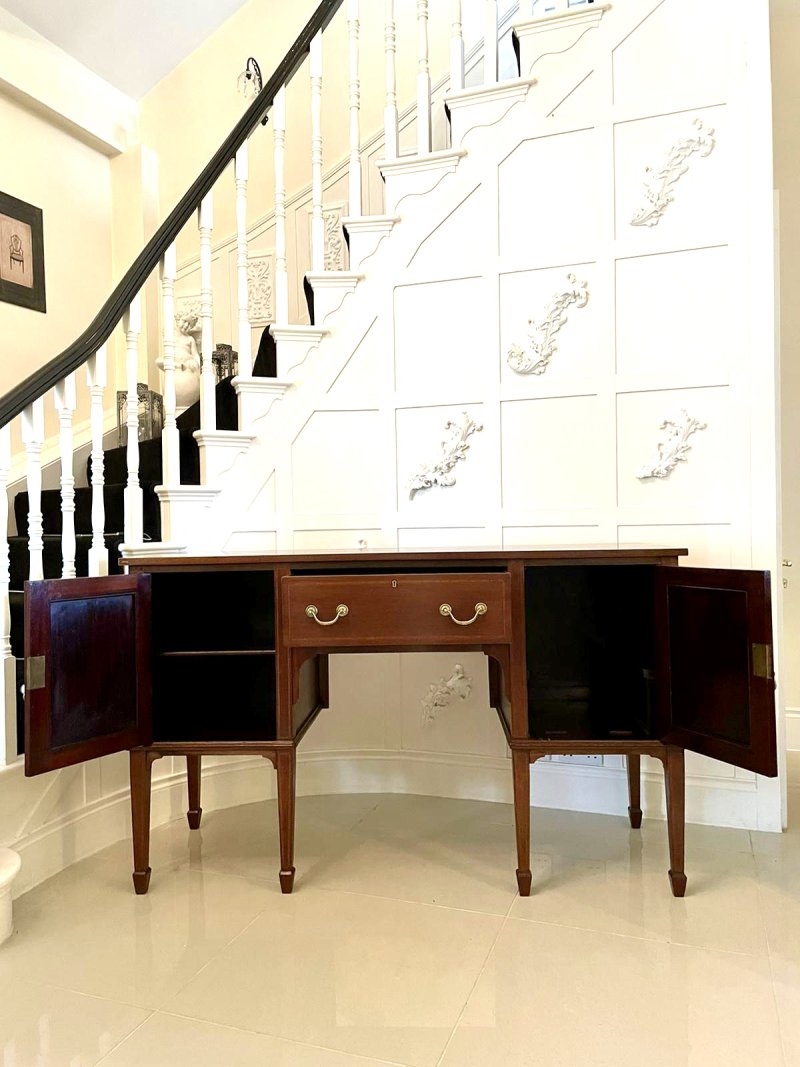 Antique Edwardian Inlaid Mahogany Sideboard - Image 3
